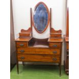 An Edwardian mahogany dressing table