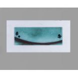 A modern glass panel by Colette Halstead dated 2012, 14cm x 37cm