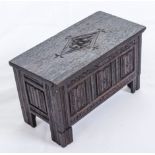 A miniature oak coffer