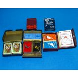 Five packs of vintage playing cards