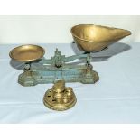 Vintage weigh scales and weights