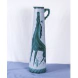 Marc Valera studio pottery vase, Switzerland 1950's. 50cm tall