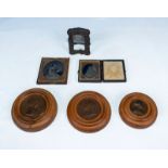 Three Victorian daguerreotypes together with three mounted medals