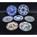 Seven vintage decorative plates