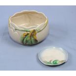 A Clarice Cliff Bowl and dish
