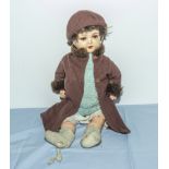 Bisque head doll marked AM