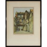 Signed coloured lithograph by George Henry Downing 1870 in original frame