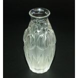 A small Lalique vase signed 7" tall signed to base Lalique France