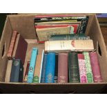 A box of vintage books