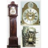 A Good long door London made Grandfather clock in mahogany, with pagoda top. 8 day movement with