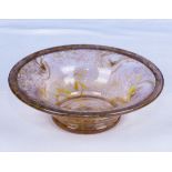 A Monart glass bowl 7.5” diameter