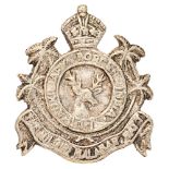 Indian Army. Nilgiri Malabar Battalion AFI post 1917 cap badge. Good scarce crudely cast white metal