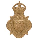 Sussex Imperial Yeomanry Edwardian badge circa 1901-08. Good scarce die-stamped brass shield,