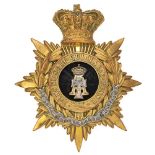 Yorkshire Regiment Victorian Officer helmet plate circa 1881-1901. Good gilt crowned star mounted