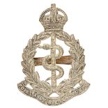 Royal Army Medical Corps Volunteers Edwardian Officer cap badge circa 1901-08.. Good scarce die-cast