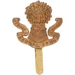 Scottish. Lothians and Border Horse Yeomanry cap badge. Good scarce die-stamped brass Garb on