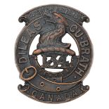 Canadian 134th (48th Toronto Highlanders) Bn. CEF WW1 glengarry badge. Good scarce die-stamped