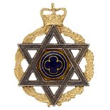 Royal Army Chaplains Department Jewish post 1953 dress cap badge Scarce die-cast gilt example