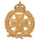 Inns of Court OTC Officer gilt cap badge. Fine scarce die-cast rich gilt shields of the four Inns