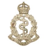 Volunteer Royal Army Medical Corps Edwardian cap badge. circa 1901-08. Good scarce die-stamped white