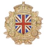 Irish Unionist Alliance badge. Good early 20th Century die-cast white metal crowned Union sprays