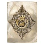 Scottish. Argyllshire Highland Rifle Volunteers Victorian Officer's shoulder belt plate. Good scarce