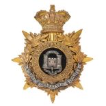 Suffolk Regiment Victorian Officer's helmet plate circa 1881-1901. Good scarce gilt crowned star