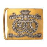 Scottish. Argyll & Sutherland Highlanders post 1881 Officer's waist belt plate. Good gilt