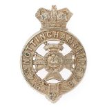 4th (Nottingham) VB Derbyshire Regiment Victorian glengarry badge circa 1887-1901. Good scarce die-