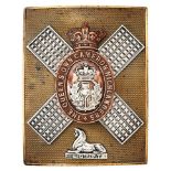 Scottish. The Queen's Own Cameron Highlanders, Victorian Officer's shoulder belt plate circa 1881-