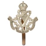 8th (Irish) Bn. Kings Regiment Liverpool post 1939 cap badge. Good scarce die-stamped white metal