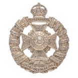 Rifle Brigade WW2 1944 HM silver Officer cap badge. Fine Birmingham hallmarked die-cast crowned