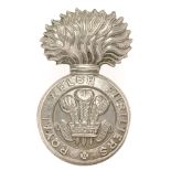 Royal Welsh Fusiliers VB pre 1908 cap badge. Good scarce die-stamped white metal flaming grenade,