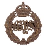 2nd Dragoon Guards (Queens Bays) OSD cap badge circa 1902-52. Good scarce die-cast bronze crowned