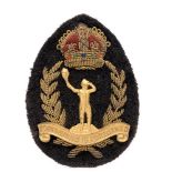 Royal Observer Corps Officer cap badge c1941-52. Good scarce padded example. Within gold wire