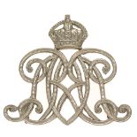 9th Queen's Royal Lancers NCO arm badge circa 1904-52. Good scarce die-cast white metal crowned