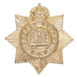 Exeter School CCF anodised cap badge. Good scarce Kings crown issue of Devonshire Regiment pattern