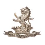 7th Dragoon Guards Victorian 1898 HM silver NCO arm badge. Fine scarce die-cast Crest of Earl