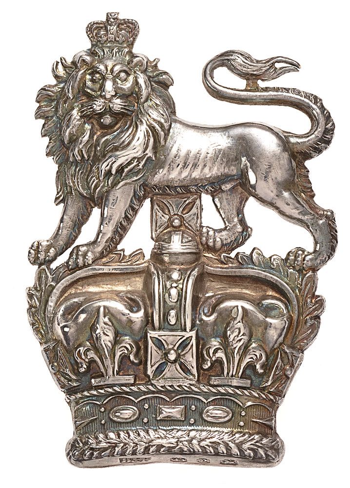 15th King's Hussars 1898 HM silver Victorian NCO arm badge. Good rare Birmingham hallmarked die-