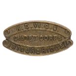 K.E. VI.G.S. / CADET CORPS / STOURBRIDGE shoulder title badge. Good scarce die-stamped solid example