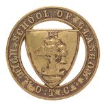 High School of Glasgow OTC Scottish cap badge. Good scarce die-stamped brass circlet HIGH SCHOOL