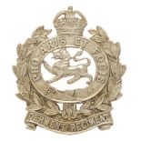 Australia. The Derwent Regiment slouch hat badge c1901-18. Good scarce die-stamped white metal