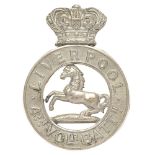 4th VB Kings Liverpool Regiment Victorian glengarry badge circa 1888-96. Good scarce die-stamped