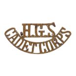 HGS / CADET CORPS (Hutchesons Grammar School, Glasgow) Scottish shoulder title badge. Good rare