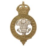Malaya. Penang Volunteers cap badge circa 1902-21. Good scarce British made die-stamped brass