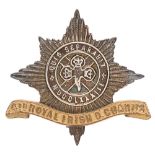 Irish. 4th Royal Irish Dragoon Guards Officer cap badge circa 1896-1922. Fine scarce die-cast