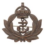 Royal Naval Division Officer RND OSD cap badge circa 1915-18. Good scarce die-cast bronze crown over