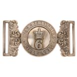 1st Admin Bn. Derbyshire Rifle Volunteers Victorian Officer waist belt clasp circa 1860-80. Fine