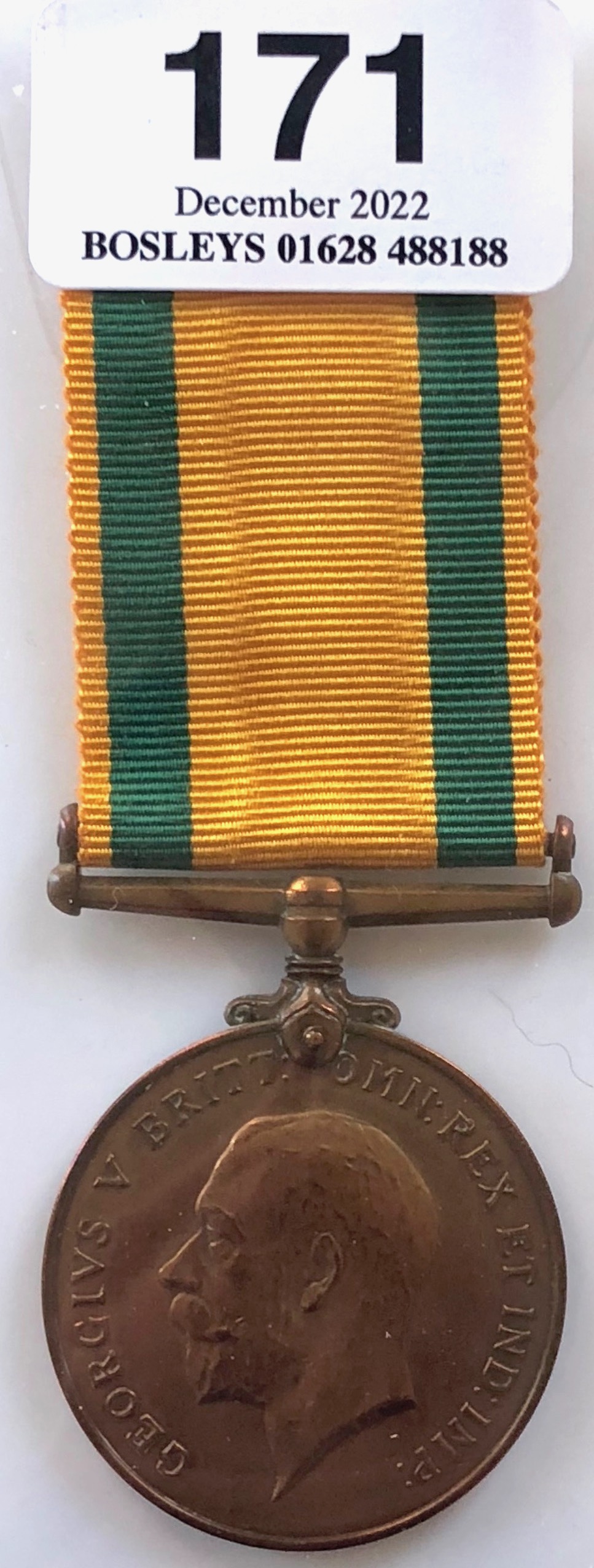 WW1 1/4th Queen’s Regiment Casualty Territorial Force War Medal Awarded to T-1366 PTE R.A. NISBET