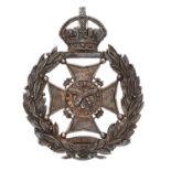 6th Gurkha Rifles post 1903 Officer pouch belt plate. Good scarce die-cast silvered laurel sprays